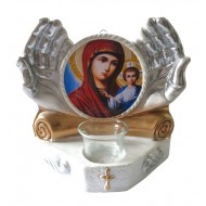 Candela cu doua maini, Maica Domnului, 21 cm, GXL015 Candela cu doua maini, Maica Domnului, 21 cm, GXL015