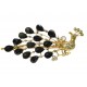 Clama de par in forma de Paun, Vintage, 13 cm, Negru, 80BJ Clama de par in forma de Paun, Vintage, 13 cm, Negru, 80BJ