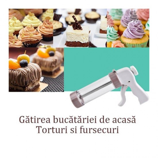 Presa pentru biscuiti, 23 piese, Gri, HML48 Presa pentru biscuiti, 23 piese, Gri, HML48