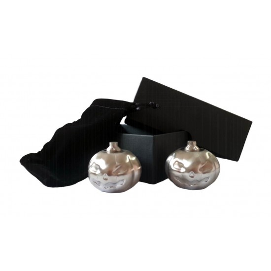 Set 2 Cuburi Dovleac pentru racirea bauturilor, Argintiu, 4 cm, HML58 Set 2 Cuburi Dovleac pentru racirea bauturilor, Argintiu, 4 cm, HML58