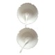 Set 2 Boluri cu Lingurite, Alb, 15 cm, 219G Set 2 Boluri cu Lingurite, Alb, 15 cm, 219G
