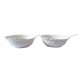 Set 2 Boluri cu Lingurite, Alb, 15 cm, 219G Set 2 Boluri cu Lingurite, Alb, 15 cm, 219G