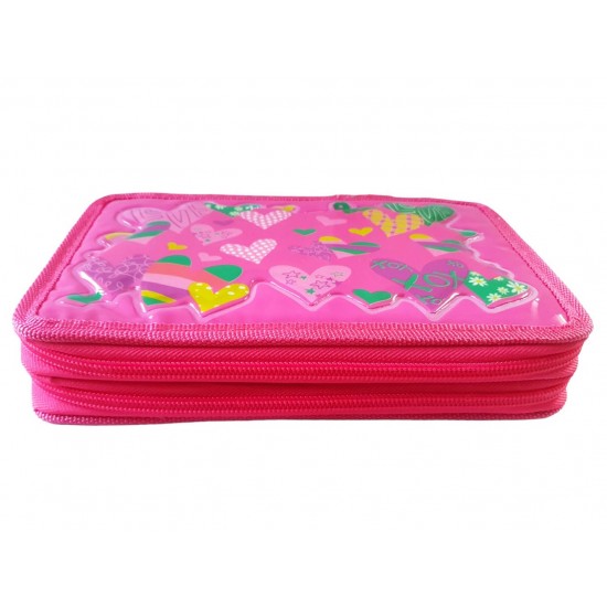 Penar pentru copii cu Inimi, Roz, 20 cm, LTOY46 Penar pentru copii cu Inimi, Roz, 20 cm, LTOY46