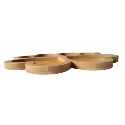 Platou din Lemn, Trifoi, Maro, 26 cm, HML6 Platou din Lemn, Trifoi, Maro, 26 cm, HML6