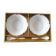 Set 2 Boluri cu Lingurite, Alb, 15 cm, 219G Set 2 Boluri cu Lingurite, Alb, 15 cm, 219G