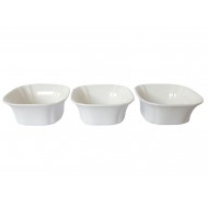 Set 3 Boluri de servire, Alb, 10 cm, 216G Set 3 Boluri de servire, Alb, 10 cm, 216G