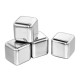 Set 4 Cuburi pentru racirea bauturilor, Argintiu, 2.5 cm, HML54 Set 4 Cuburi pentru racirea bauturilor, Argintiu, 2.5 cm, HML54