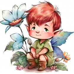 Sticker decorativ, Baiat, Multicolor, 61 cm, 1297STK-1