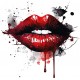 Sticker decorativ, Buze, Rosu, 60 cm, 1302STK-1 Sticker decorativ, Buze, Rosu, 60 cm, 1302STK-1