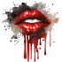 Sticker decorativ, Buze, Rosu, 60 cm, 1302STK-2