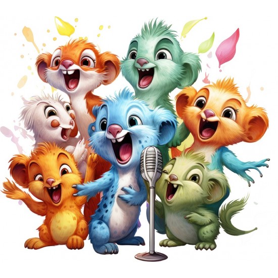 Sticker decorativ, Animale Cantarete, Multicolor, 67 cm, 1349STK-2