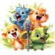 Sticker decorativ, Animale Cantarete, Portocaliu, 65 cm, 1349STK Sticker decorativ, Animale Cantarete, Portocaliu, 65 cm, 1349STK