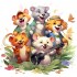 Sticker decorativ, Animale Cantarete, Verde, 62 cm, 1349STK-3