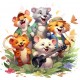 Sticker decorativ, Animale Cantarete, Verde, 62 cm, 1349STK-3 Sticker decorativ, Animale Cantarete, Verde, 62 cm, 1349STK-3