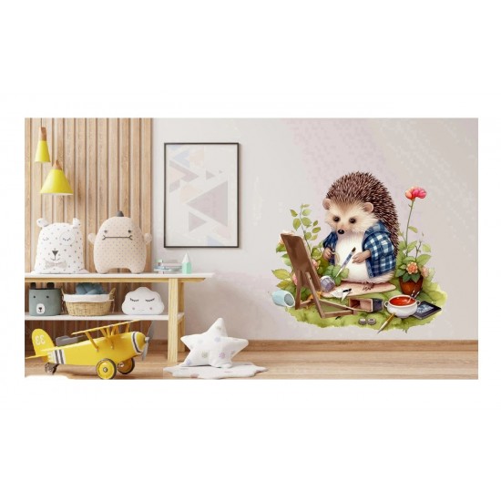 Sticker decorativ, Arici, Multicolor, 67 cm, 1276STK-1 Sticker decorativ, Arici, Multicolor, 67 cm, 1276STK-1