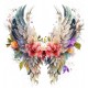 Sticker decorativ, Aripi, Alb, 64 cm, 1355STK-5