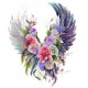 Sticker decorativ, Aripi, Gri, 73 cm, 1355STK-2 Sticker decorativ, Aripi, Gri, 73 cm, 1355STK-2