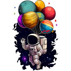 Sticker decorativ, Astronaut, Multicolor, 90 cm, 1266STK