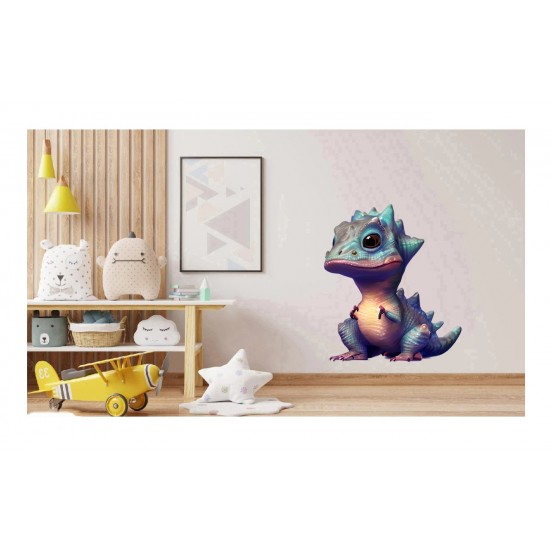 Sticker decorativ, Baby Dinozaur, Turcoaz, 70 cm, 1249STK Sticker decorativ, Baby Dinozaur, Turcoaz, 70 cm, 1249STK