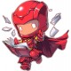 Sticker decorativ Baiat Supererou, Rosu, 62 cm, 1311STK-3 Sticker decorativ Baiat Supererou, Rosu, 62 cm, 1311STK-3