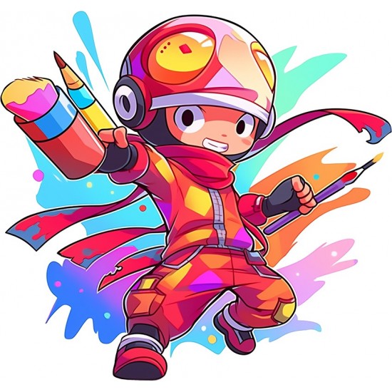 Sticker decorativ Baiat Supererou, Rosu, 63 cm, 1311STK-6 Sticker decorativ Baiat Supererou, Rosu, 63 cm, 1311STK-6