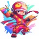 Sticker decorativ Baiat Supererou, Rosu, 63 cm, 1311STK-6 Sticker decorativ Baiat Supererou, Rosu, 63 cm, 1311STK-6