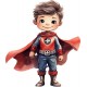 Sticker decorativ Baiat Supererou, Rosu, 69 cm, 1309STK Sticker decorativ Baiat Supererou, Rosu, 69 cm, 1309STK