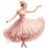 Sticker decorativ, Balerina, Roz, 67 cm, 1346STK