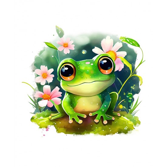 Sticker decorativ, Broasca, Verde, 60 cm, 1204STK-2 Sticker decorativ, Broasca, Verde, 60 cm, 1204STK-2