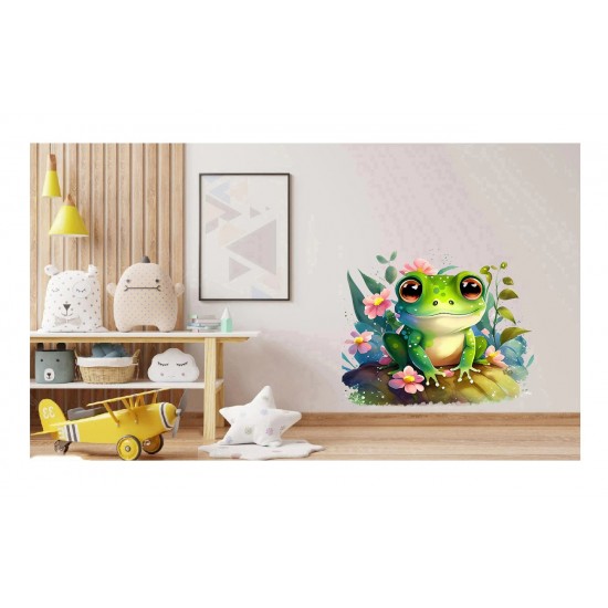 Sticker decorativ, Broasca, Verde, 60 cm, 1204STK-3 Sticker decorativ, Broasca, Verde, 60 cm, 1204STK-3