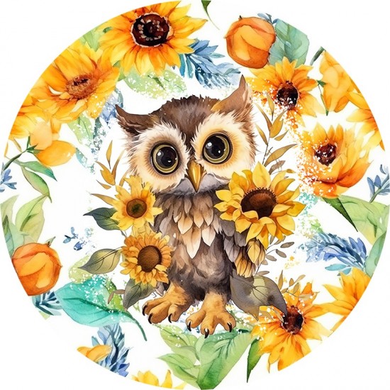 Sticker decorativ, Bufnita, Multicolor, 60 cm, 1281STK Sticker decorativ, Bufnita, Multicolor, 60 cm, 1281STK