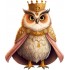 Sticker decorativ, Bufnita, Portocaliu, 70 cm, 1295STK-5