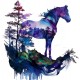 Sticker decorativ, Cal, Multicolor, 60 cm, 1259STK-2 Sticker decorativ, Cal, Multicolor, 60 cm, 1259STK-2