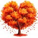 Sticker decorativ, Copac, Portocaliu, 60 cm, 1320STK Sticker decorativ, Copac, Portocaliu, 60 cm, 1320STK