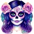 Sticker decorativ, Craniu, Multicolor, 60 cm, 1241STK