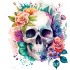 Sticker decorativ, Craniu, Multicolor, 63 cm, 1274STK-1