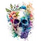 Sticker decorativ, Craniu, Multicolor, 80 cm, 1274STK-3 Sticker decorativ, Craniu, Multicolor, 80 cm, 1274STK-3