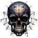 Sticker decorativ, Craniu, Negru, 63 cm, 1343STK-8 Sticker decorativ, Craniu, Negru, 63 cm, 1343STK-8