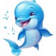 Sticker decorativ, Delfin, Albastru, 65 cm, 1352STK Sticker decorativ, Delfin, Albastru, 65 cm, 1352STK