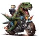 Sticker decorativ, Dinozaur, Verde, 61 cm, 1205STK-1 Sticker decorativ, Dinozaur, Verde, 61 cm, 1205STK-1