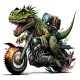 Sticker decorativ, Dinozaur, Verde, 62 cm, 1205STK-2 Sticker decorativ, Dinozaur, Verde, 62 cm, 1205STK-2