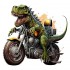 Sticker decorativ,  Dinozaur, Verde, 59 cm, 1205STK-3