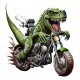 Sticker decorativ, Dinozaur, Verde, 63 cm, 1205STK-4 Sticker decorativ, Dinozaur, Verde, 63 cm, 1205STK-4