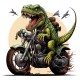 Sticker decorativ, Dinozaur, Verde, 60 cm, 1205STK Sticker decorativ, Dinozaur, Verde, 60 cm, 1205STK
