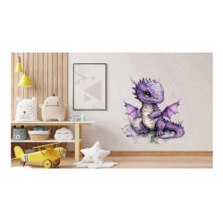Sticker decorativ, Dragon, Mov, 69 cm, 1262STK-1 Sticker decorativ, Dragon, Mov, 69 cm, 1262STK-1