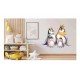 Sticker decorativ, Familia de Pinguini, Alb, 64 cm, 1277STK Sticker decorativ, Familia de Pinguini, Alb, 64 cm, 1277STK