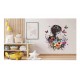 Sticker decorativ, Fata, Fluturi si Flori, Multicolor, 70 cm, 1208STK-2