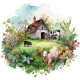 Sticker decorativ, Ferma, Verde, 64 cm, 1324STK Sticker decorativ, Ferma, Verde, 64 cm, 1324STK