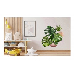 Sticker decorativ, Floare, Verde, 72 cm, 1261STK-6 Sticker decorativ, Floare, Verde, 72 cm, 1261STK-6