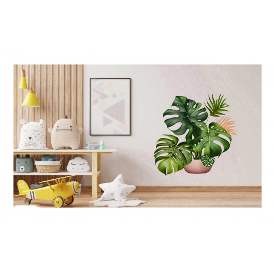 Sticker decorativ, Floare, Verde, 72 cm, 1261STK-6 Sticker decorativ, Floare, Verde, 72 cm, 1261STK-6